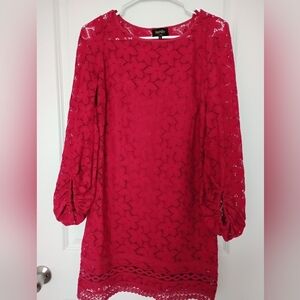Laundry by Shelli Segal Red Lace Dress Size 2